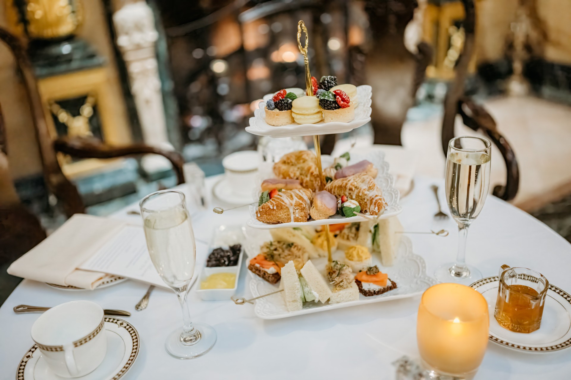 a tray of food on a table