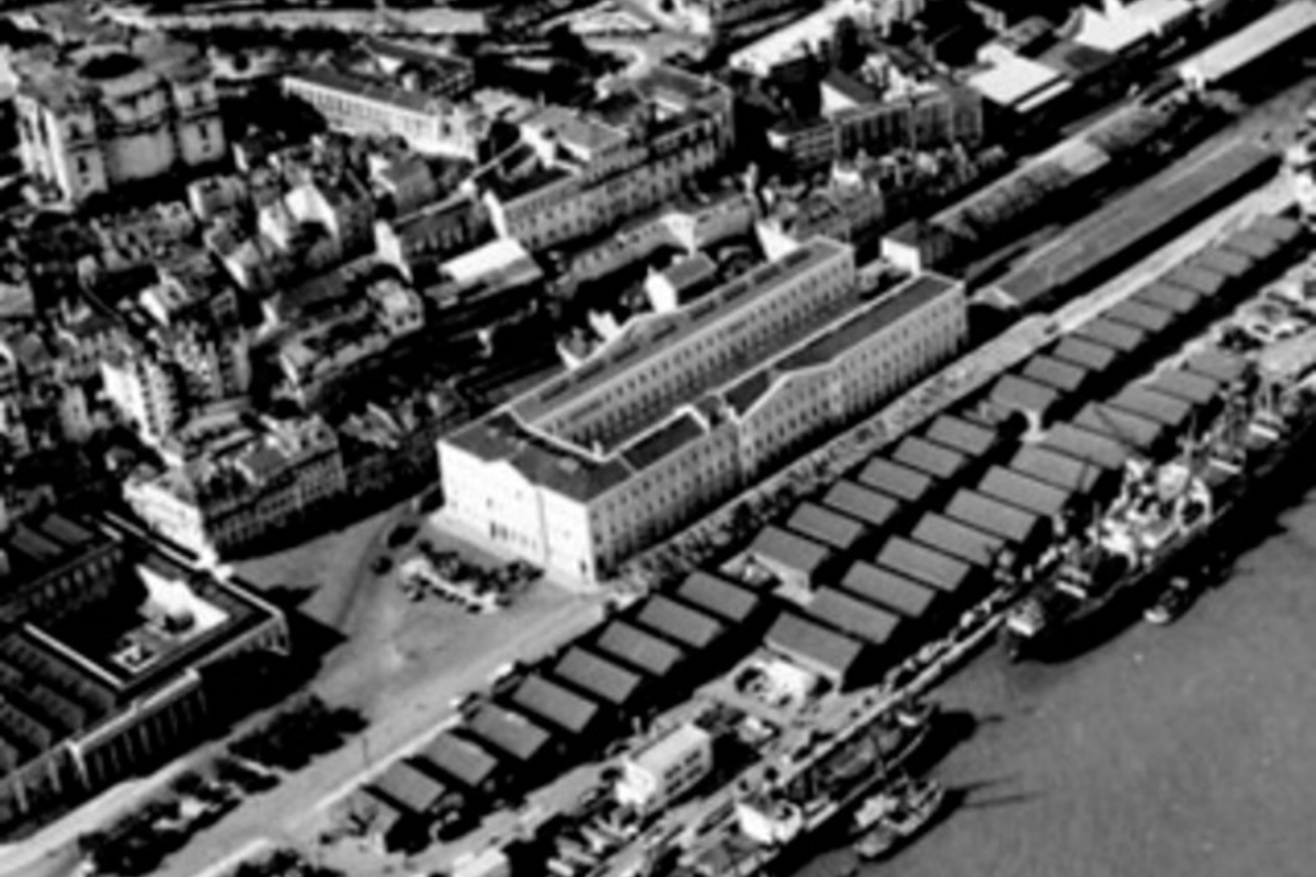 an aerial view of a city
