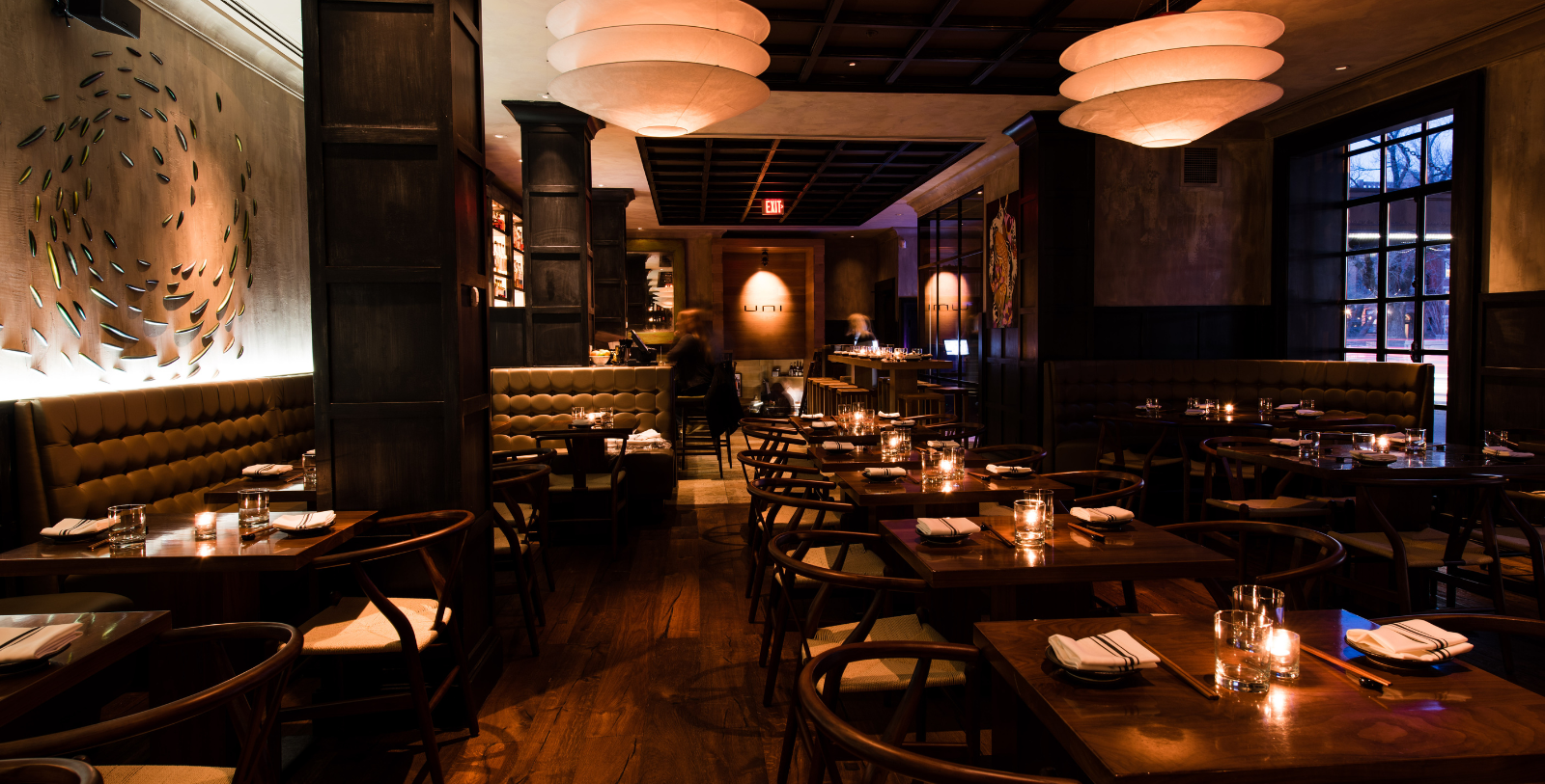 a restaurant with tables and chairs