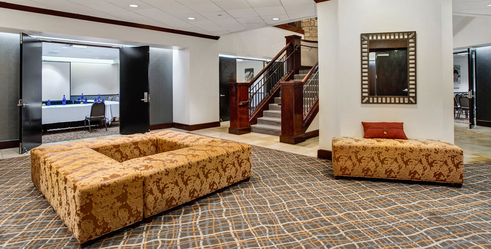 a couches in a room