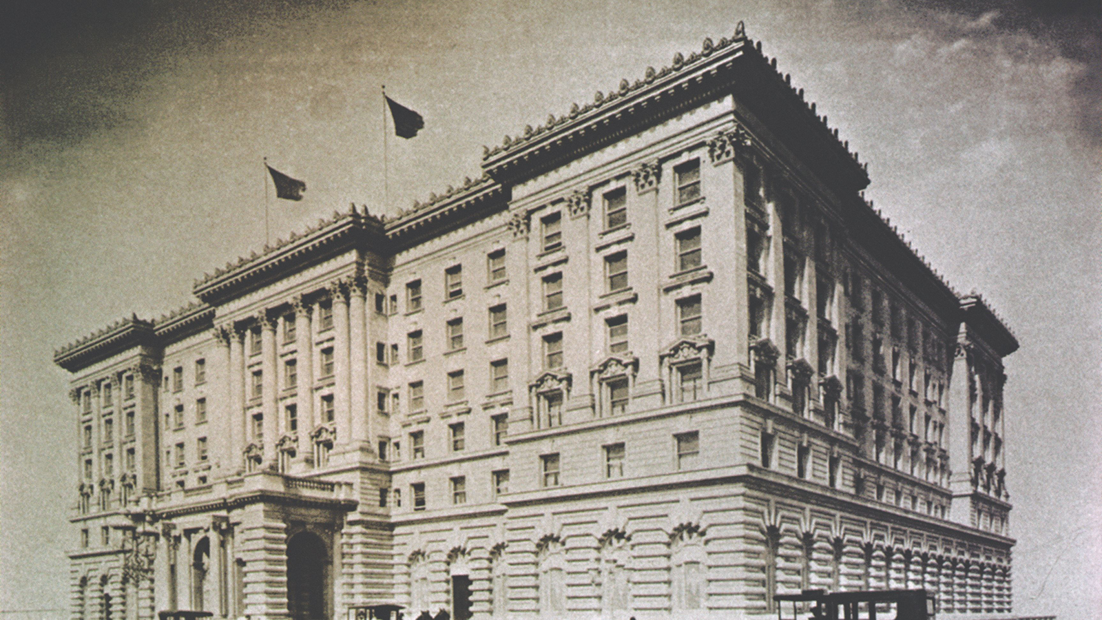 historical image of exterior the fairmont hotel san francisco in san francisco california