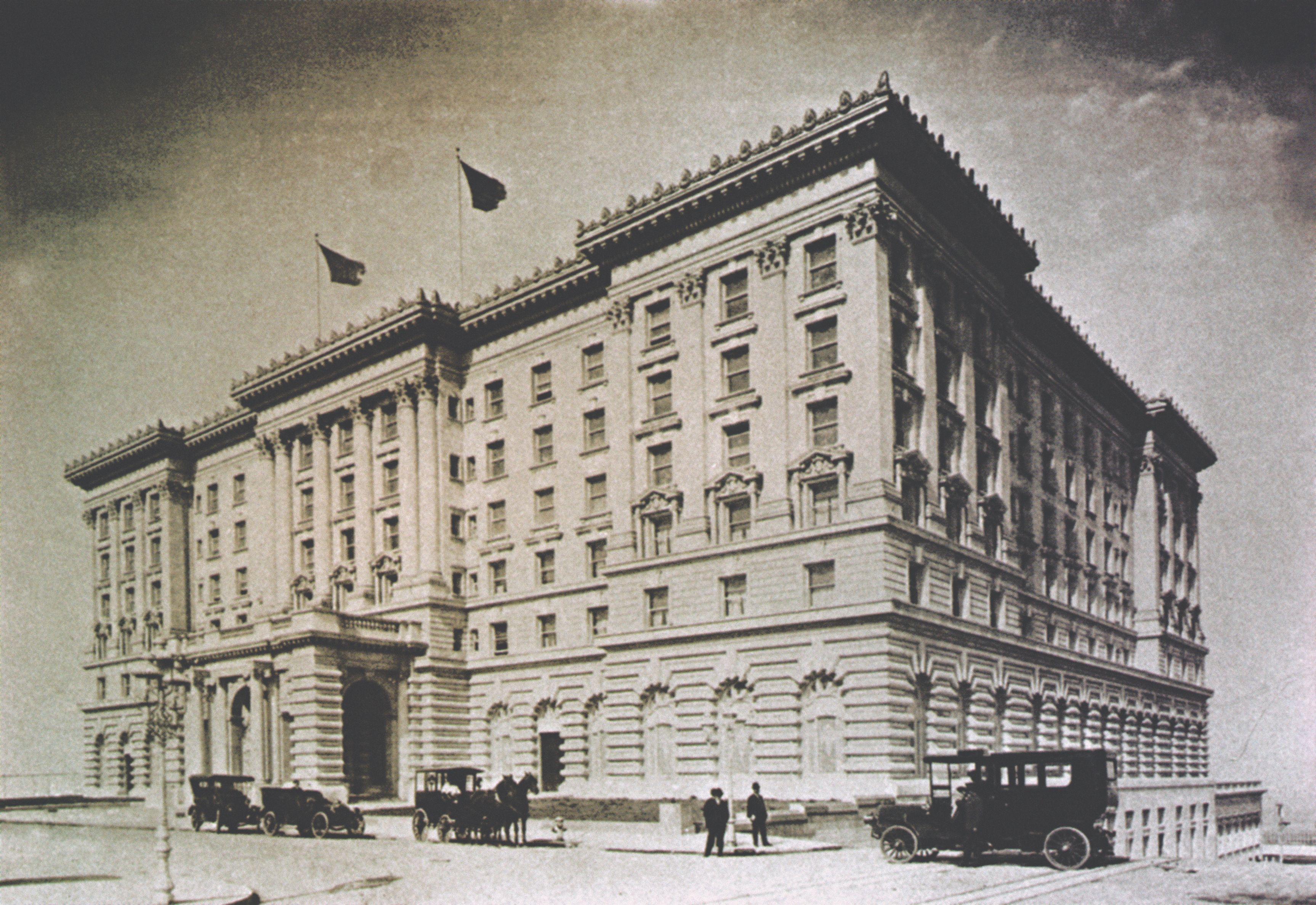 historical image of exterior the fairmont hotel san francisco in san francisco california_high