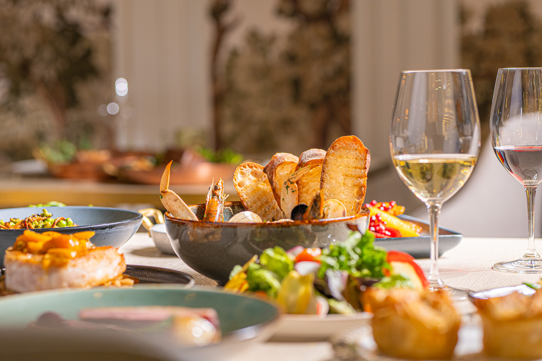 a plate of food on a table