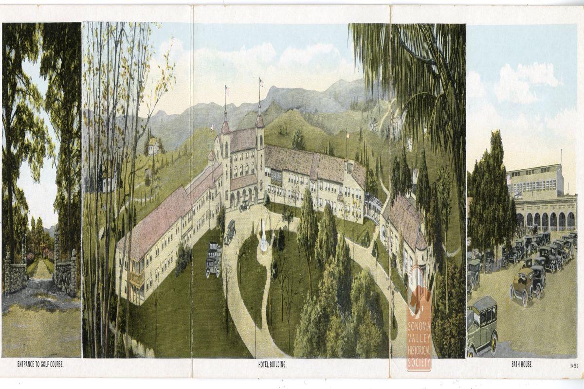 a drawing of a hotel