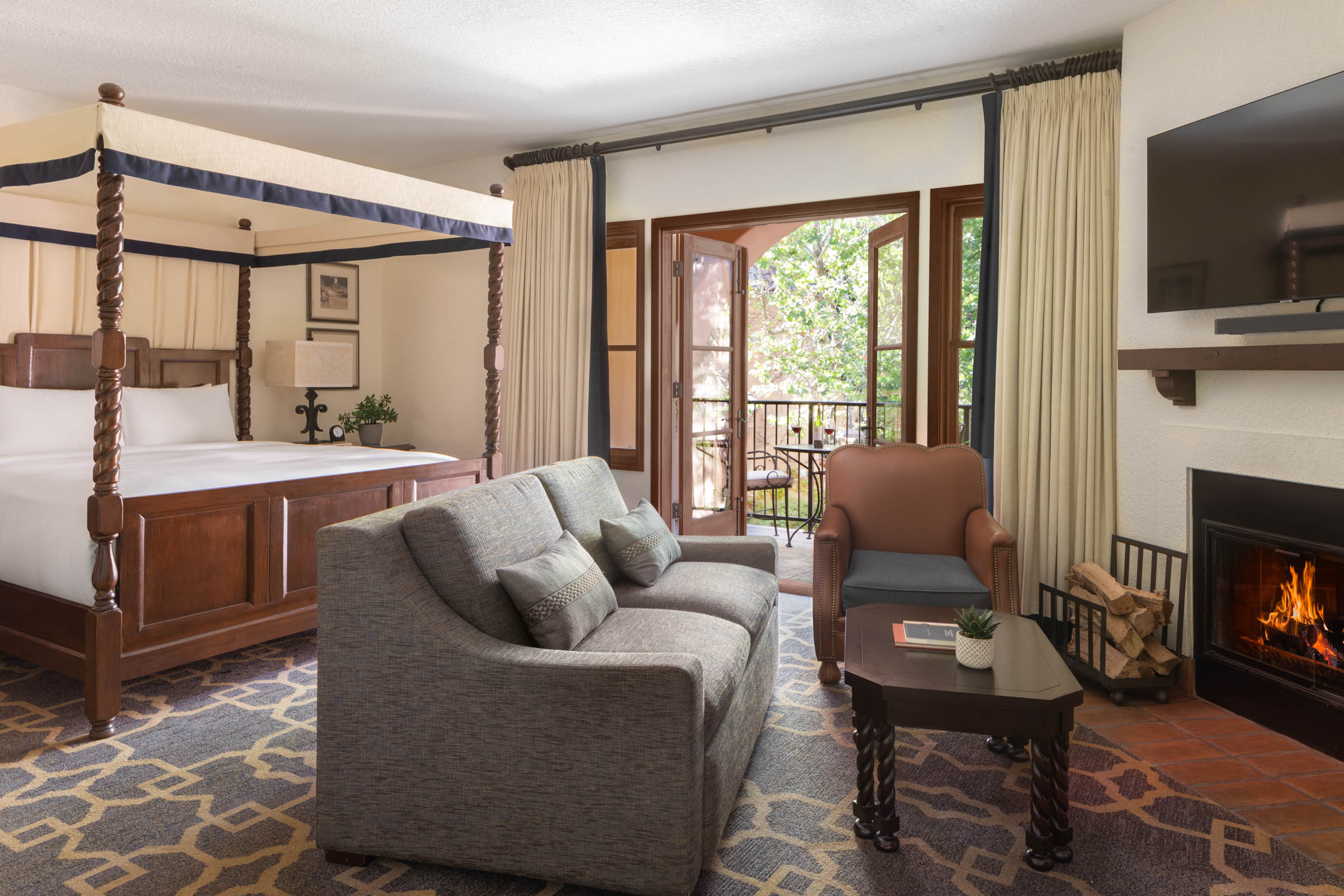 a room with a couch and a chair