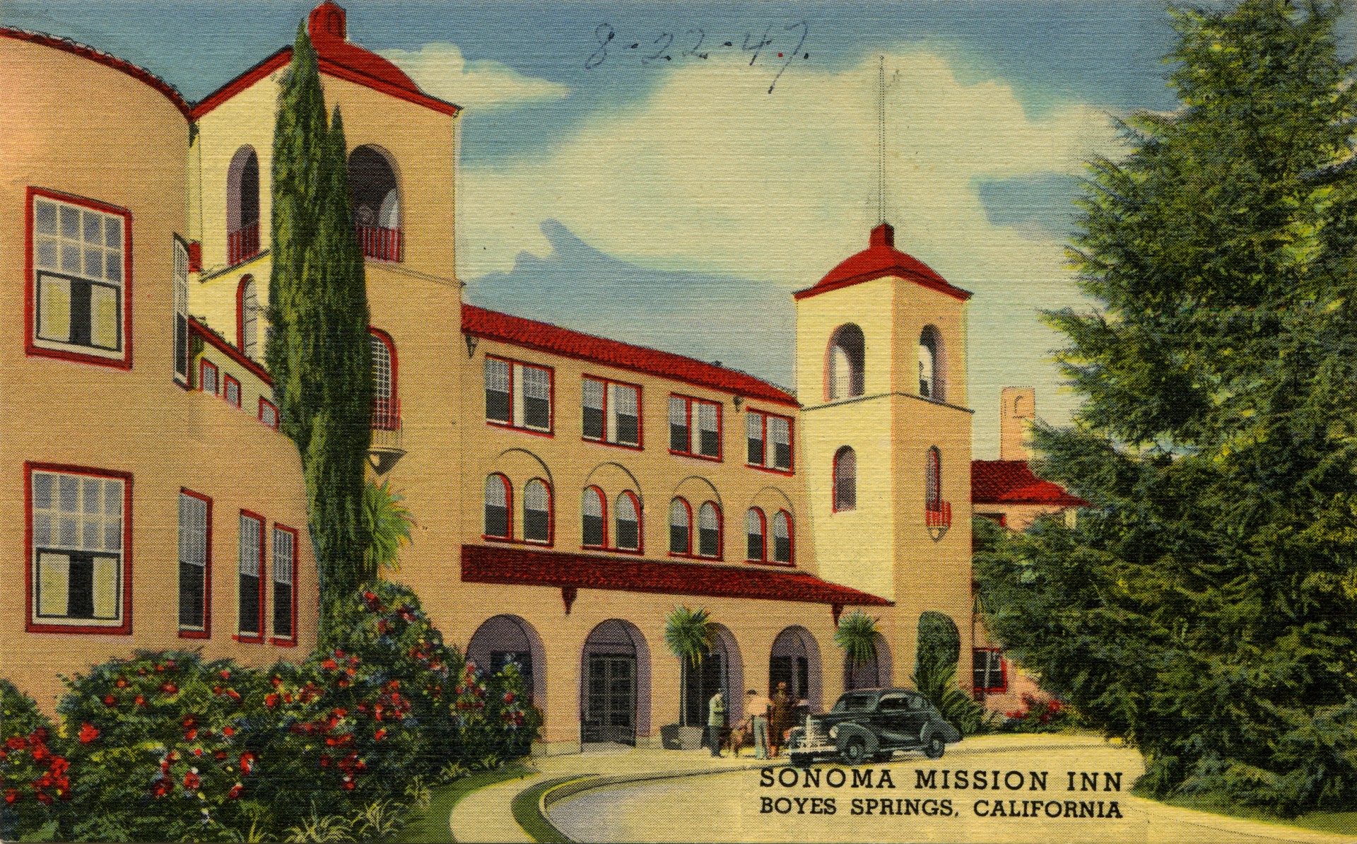 a painting of a building