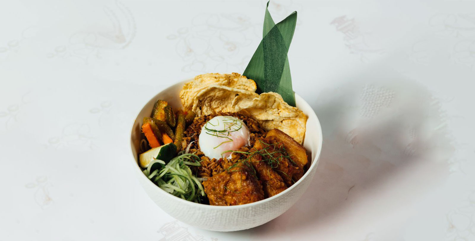 a bowl of food on a table