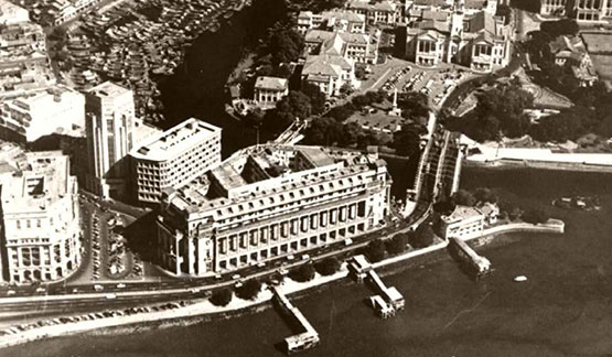 an aerial view of a city
