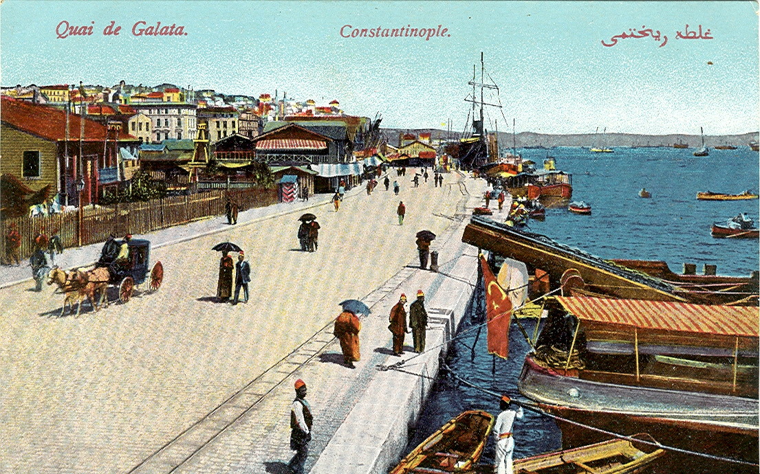a group of people walking on a dock