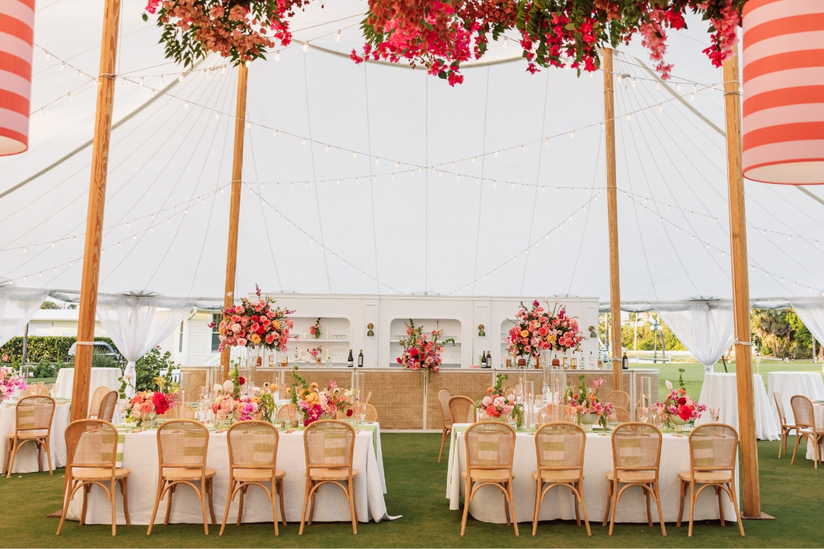 a table set up for a wedding