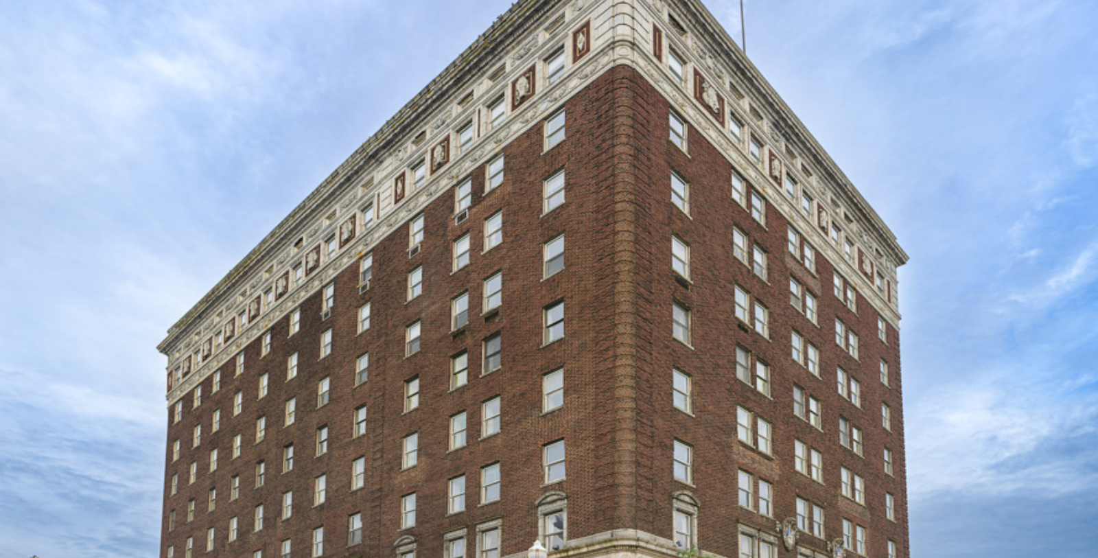 a building with many windows