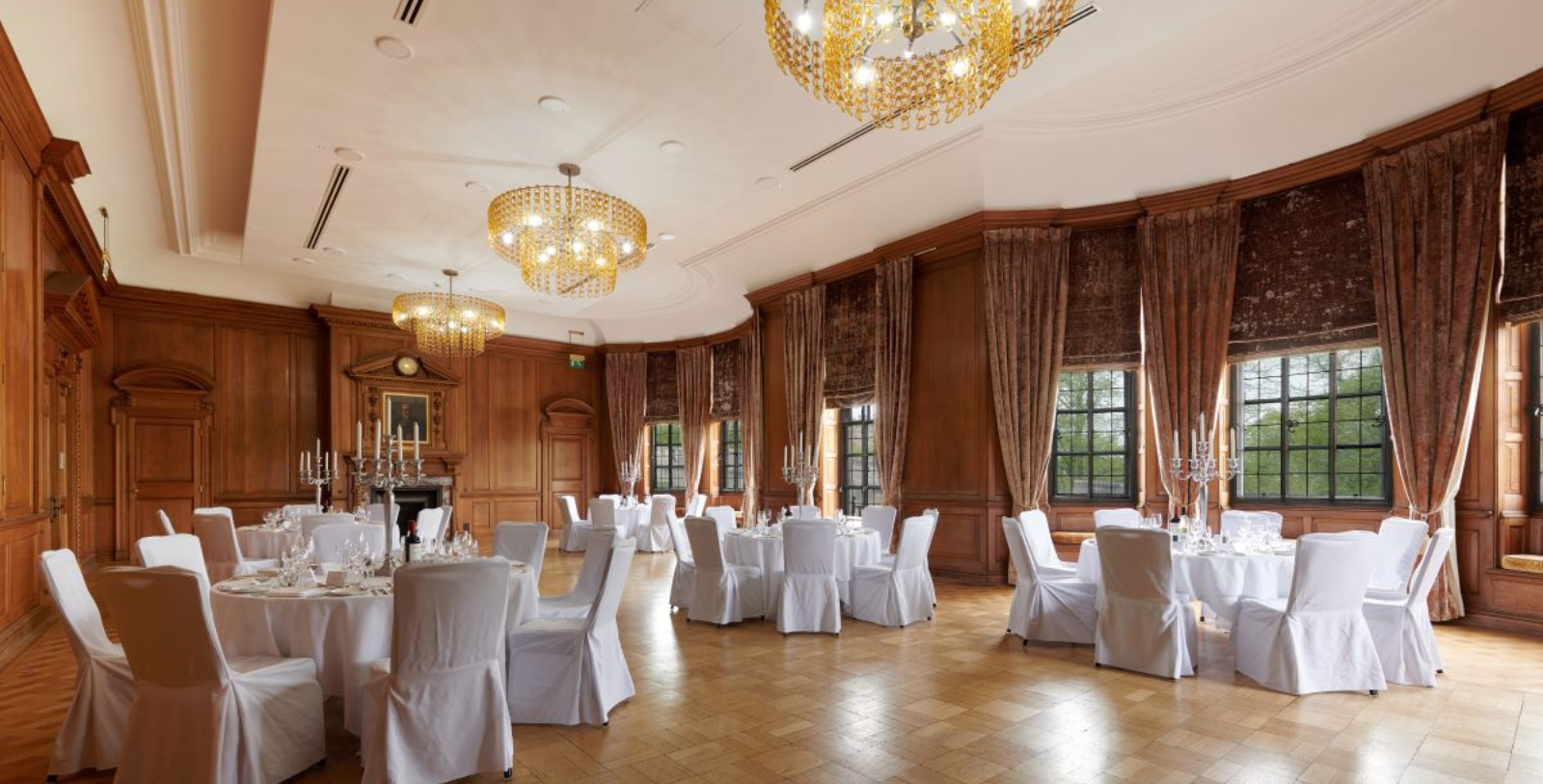a room with tables and chairs