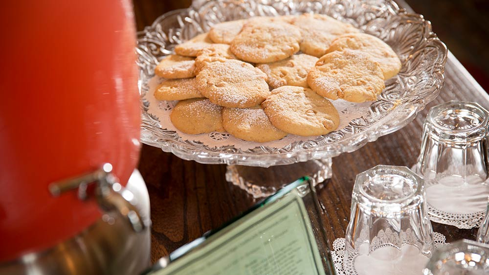 a plate of cookies on a table