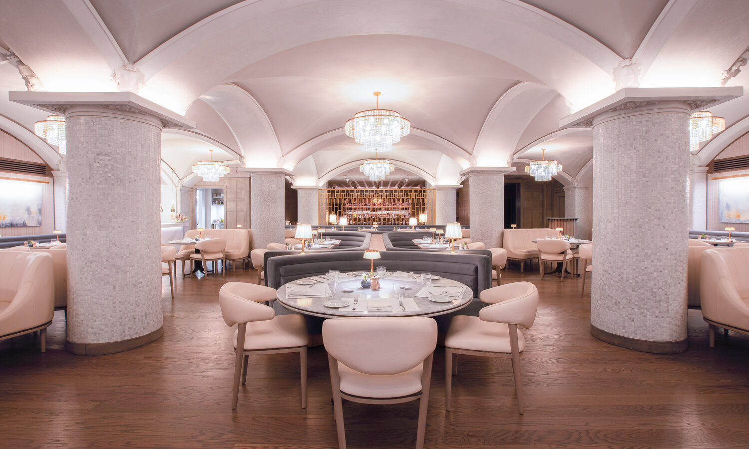a restaurant with tables and chairs