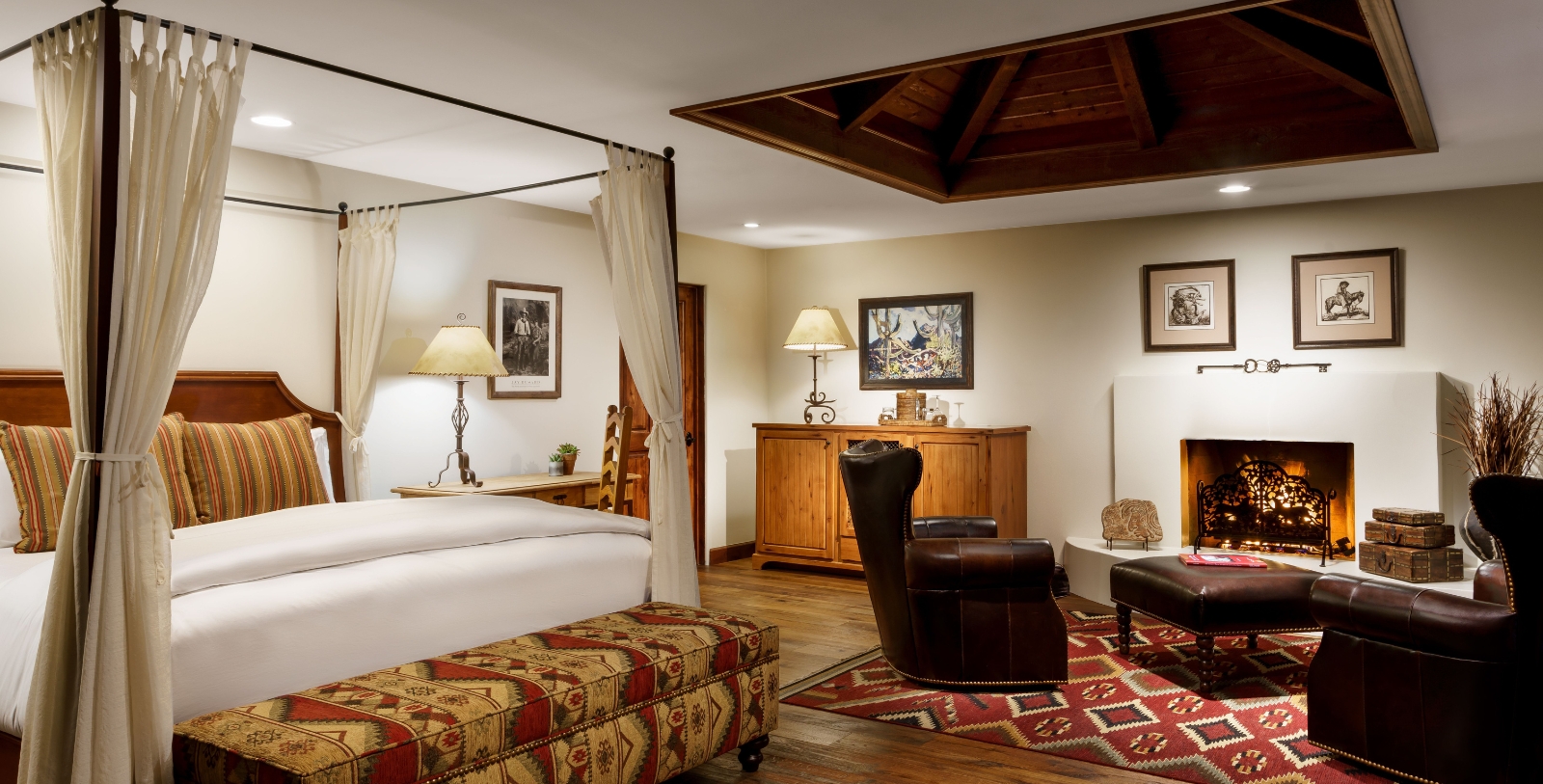 a room with a bed and a chair