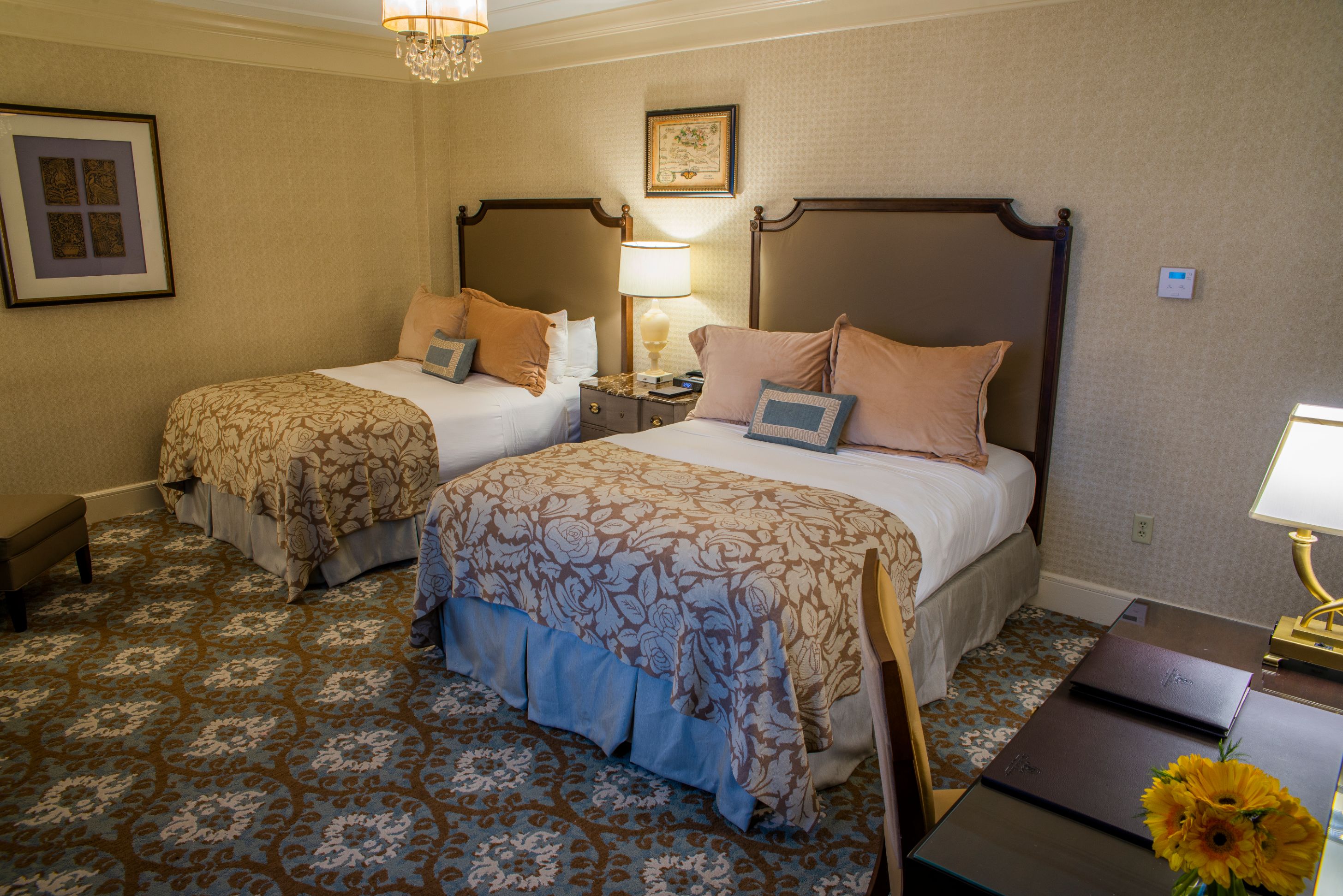two beds in a room