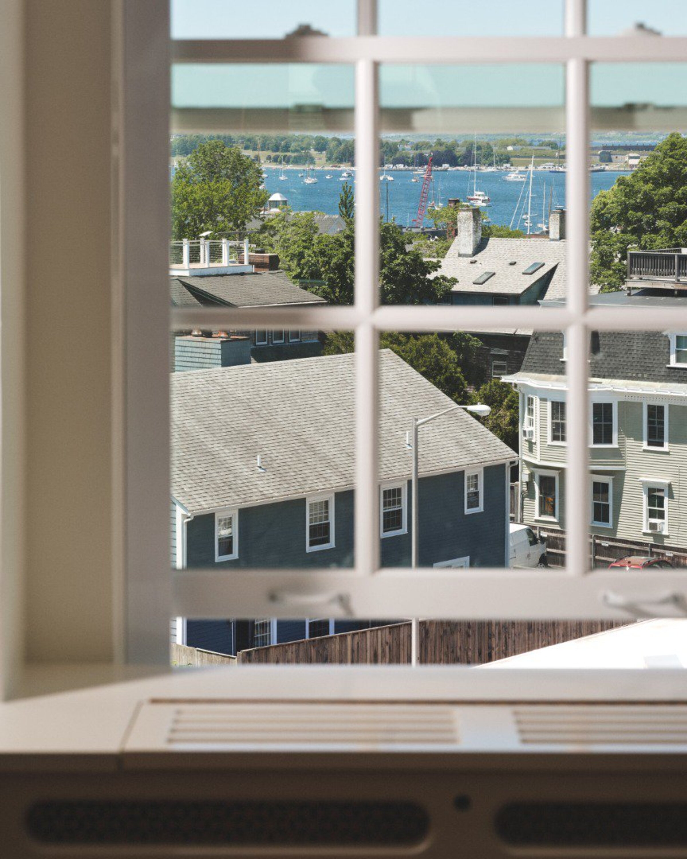 a view of a city from a window