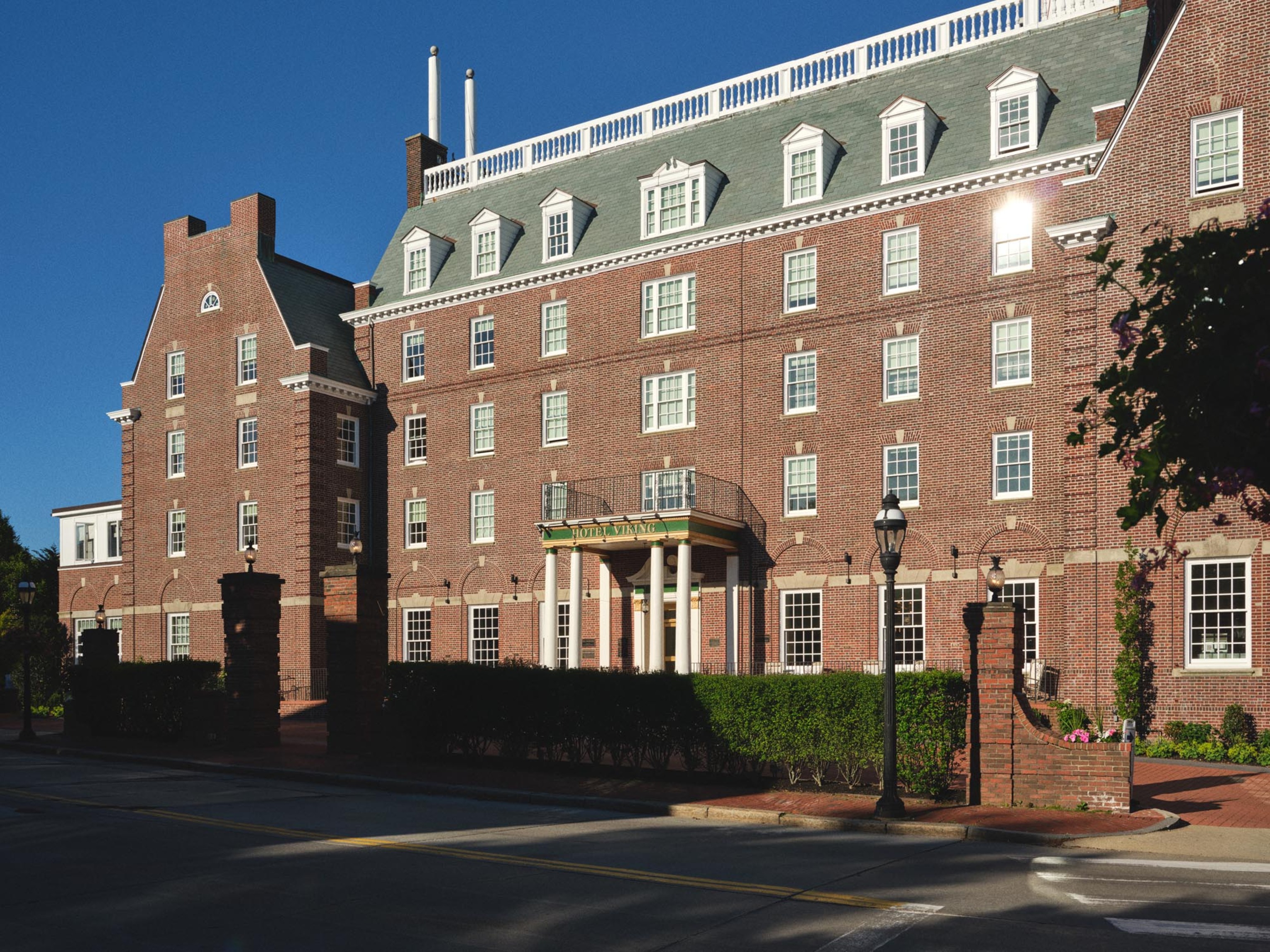 a building with a brick wall