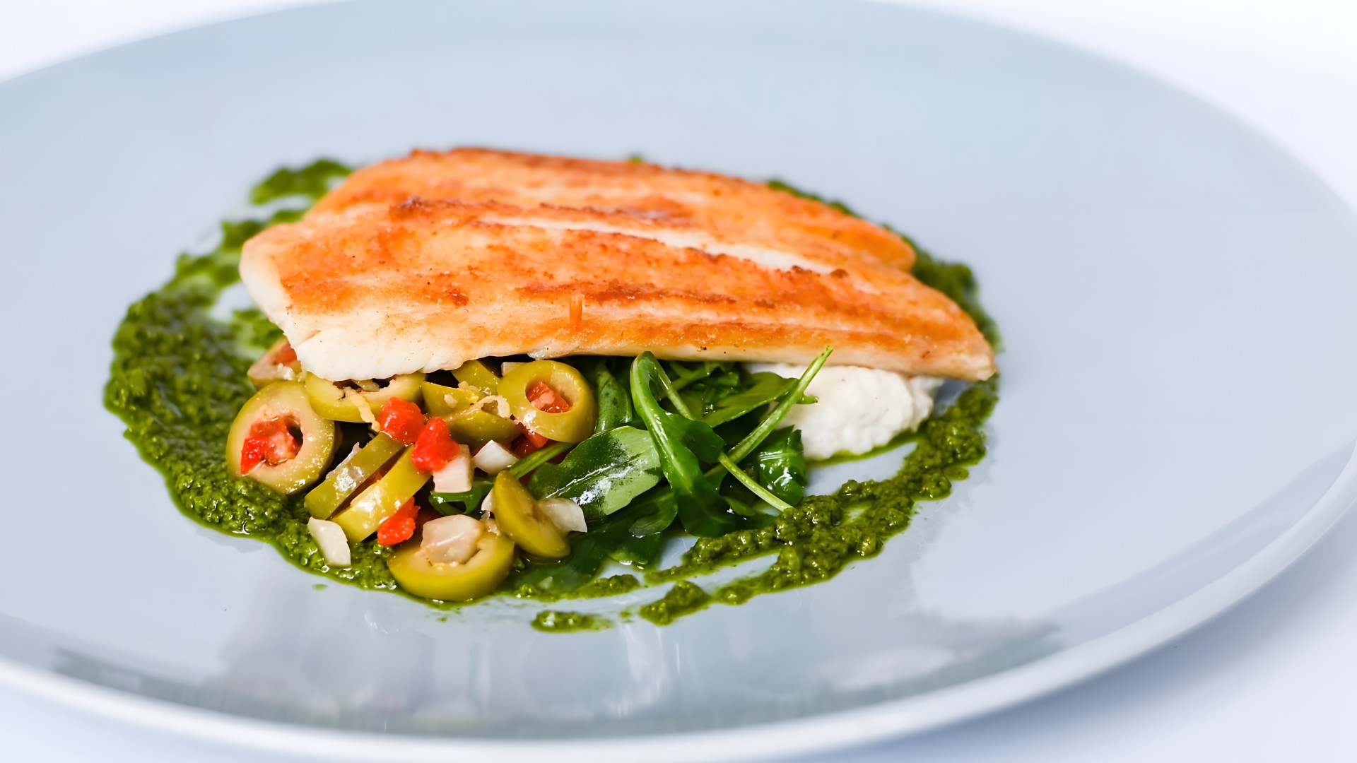 a plate of food on a white plate