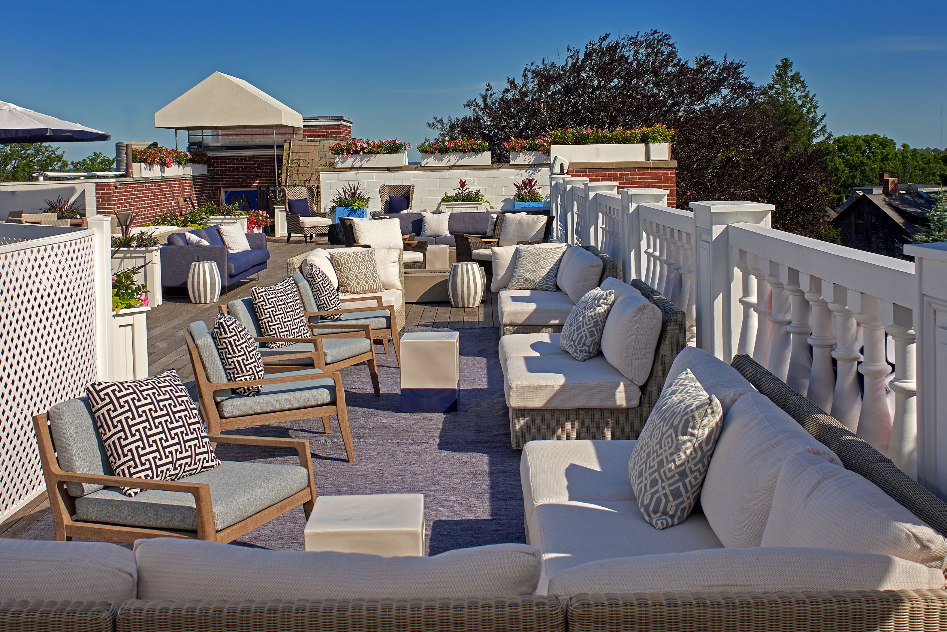 a group of furniture on a patio