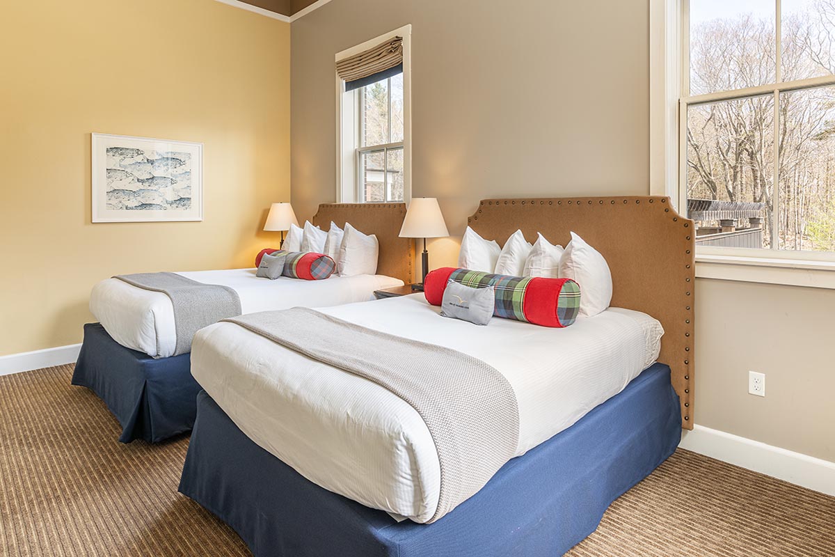 two beds in a room