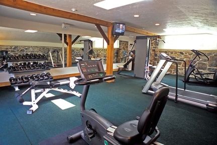 a gym with exercise equipment