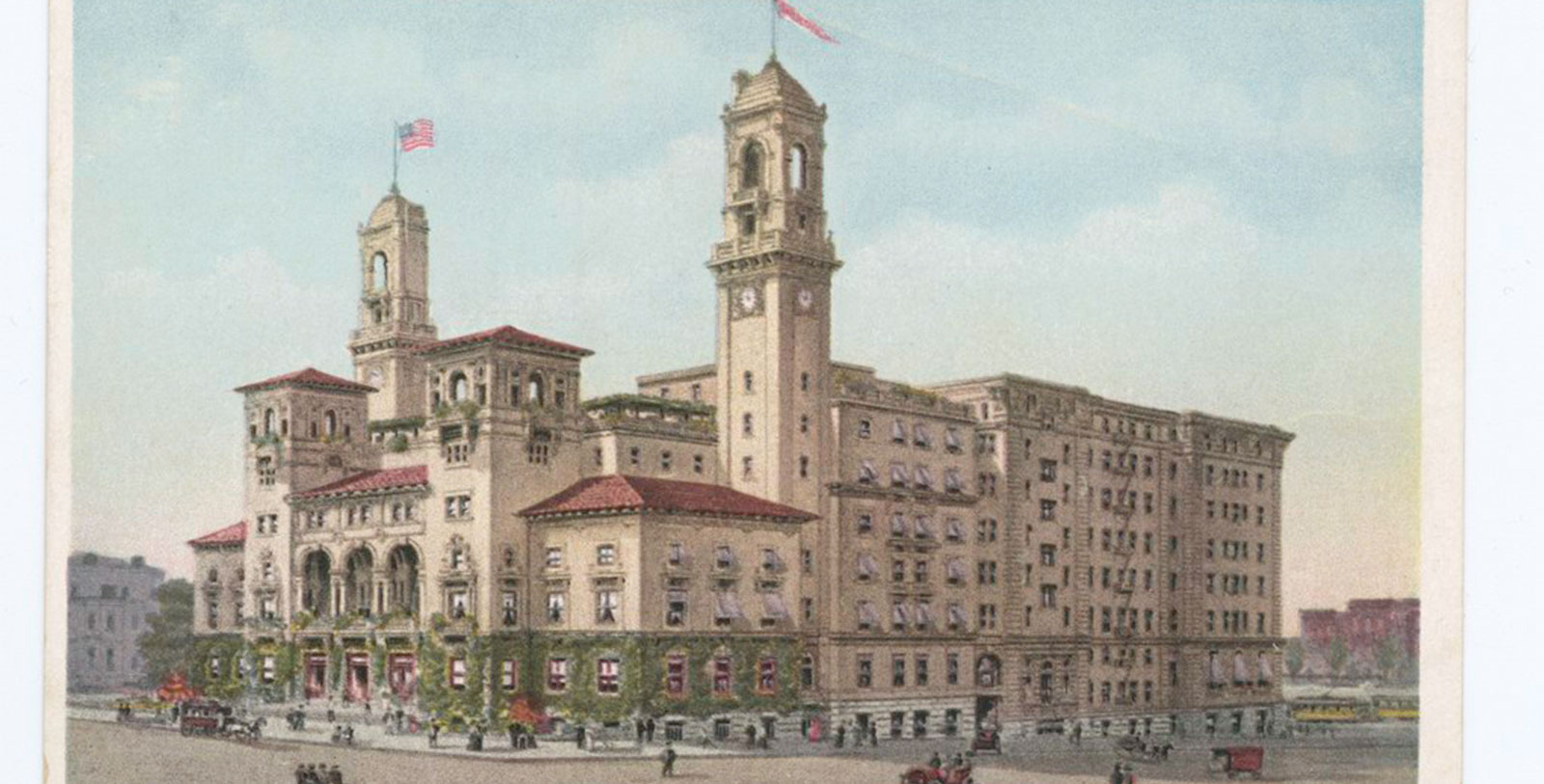 a large building with a clock tower
