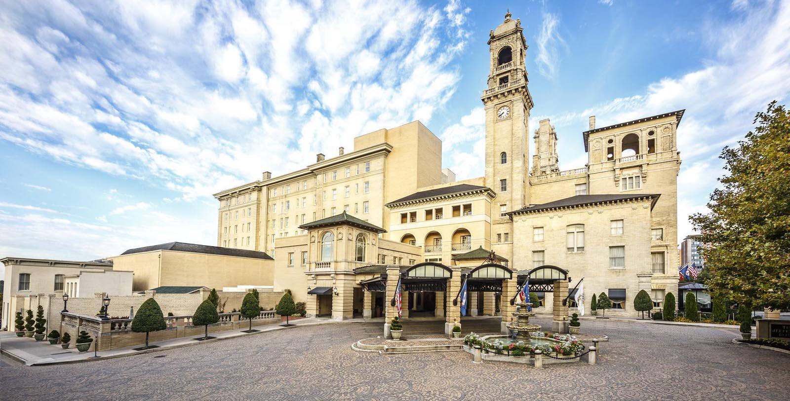 a large building with a clock tower