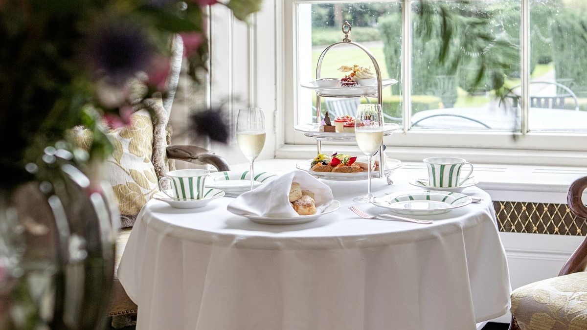 a table with food on it