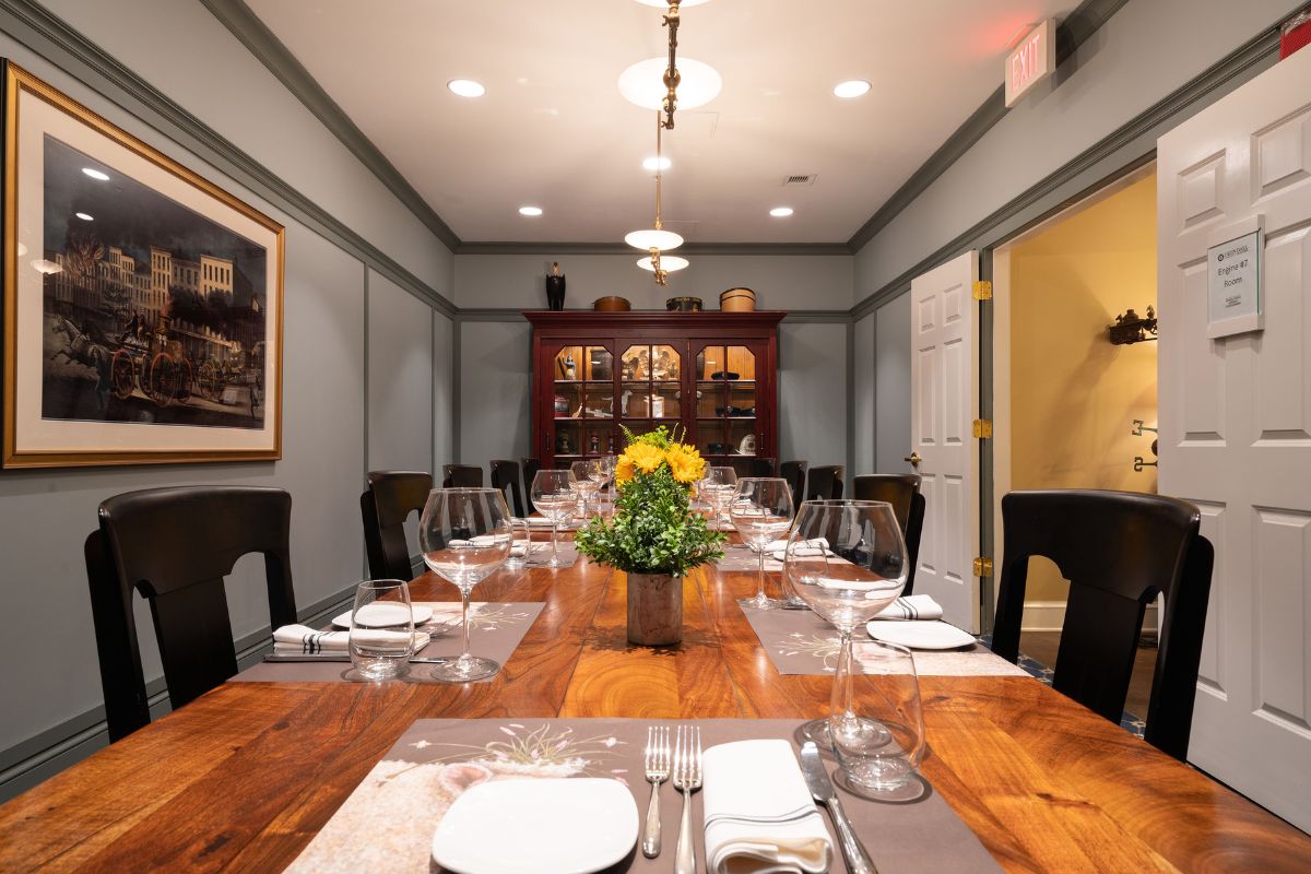a table set for a dinner party