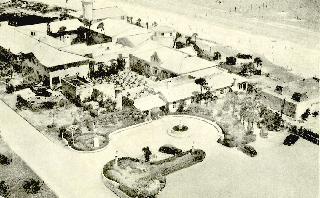 an aerial view of a building