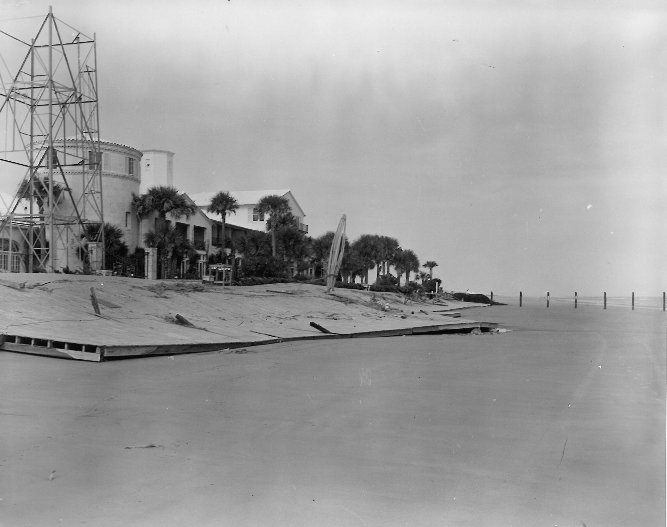 a building on the beach