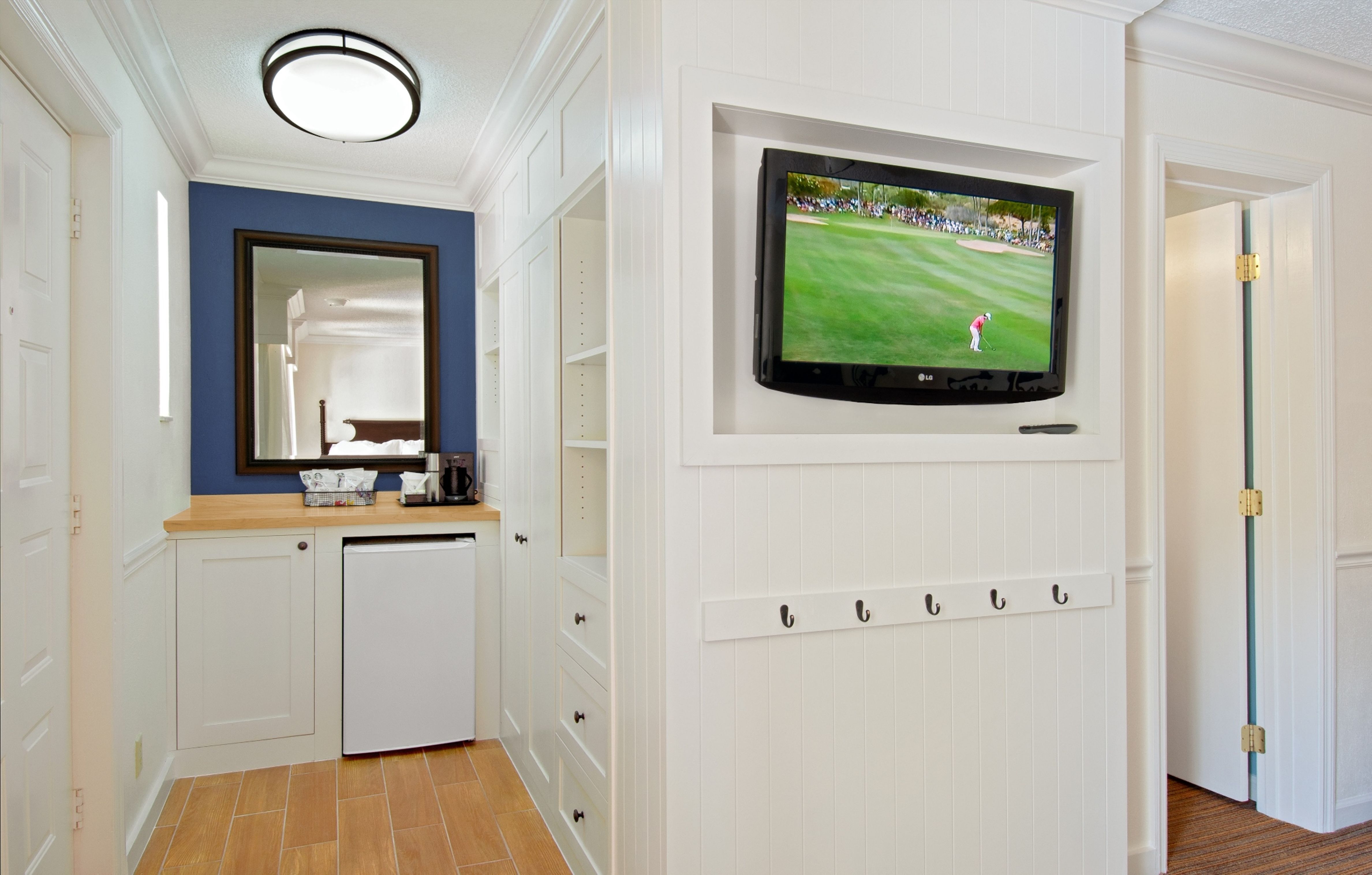 a tv on the wall