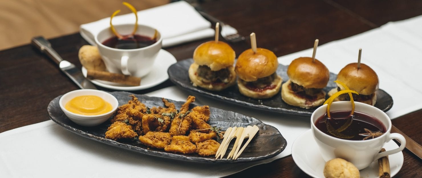 a plate of food on a table