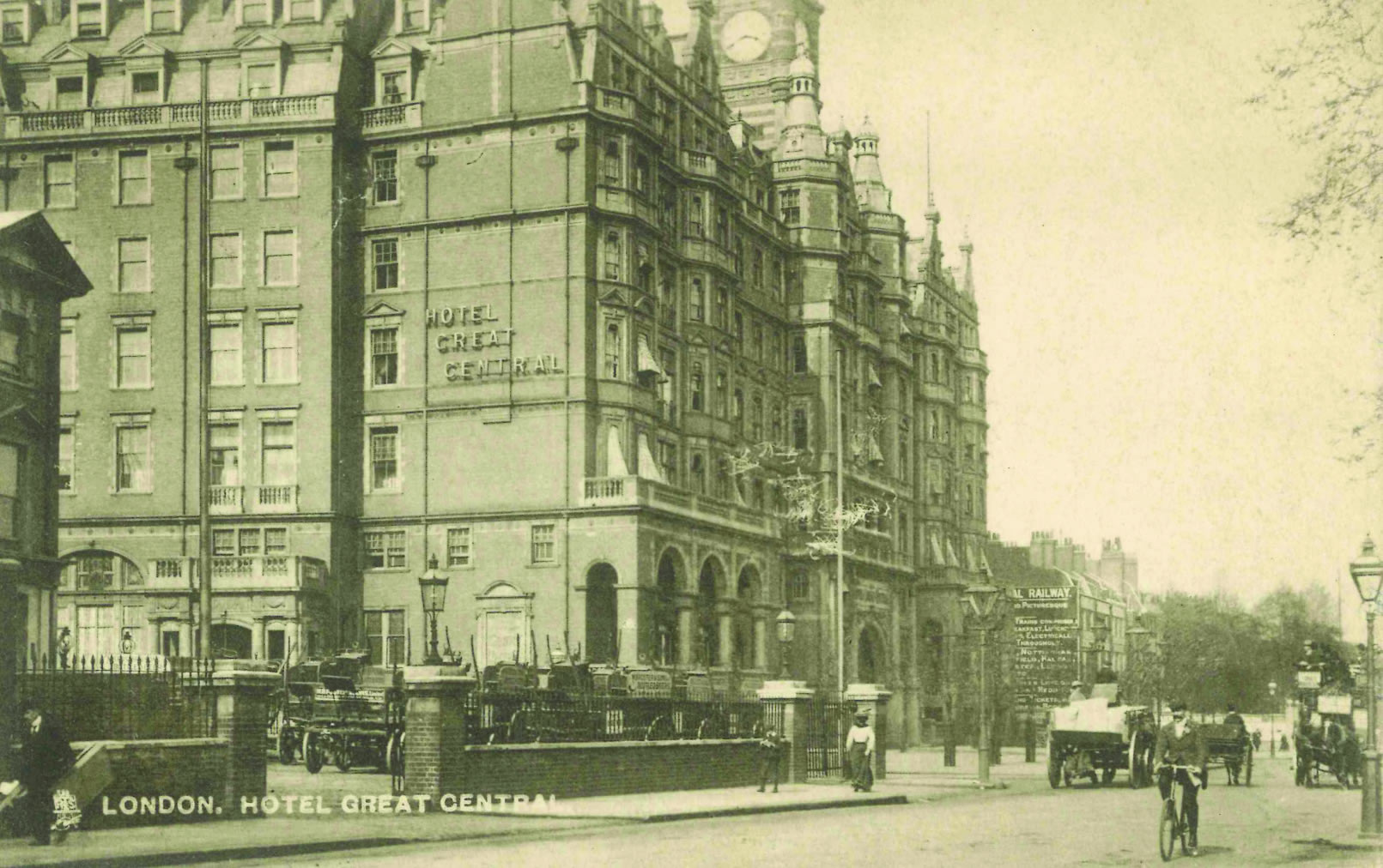 a large building with a clock on the side