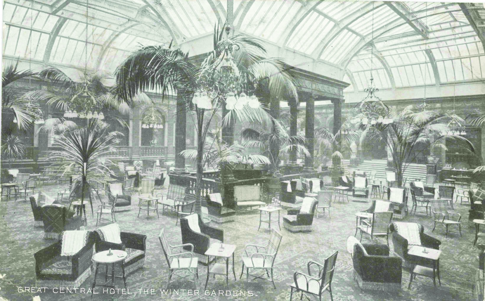 a room with chairs and tables