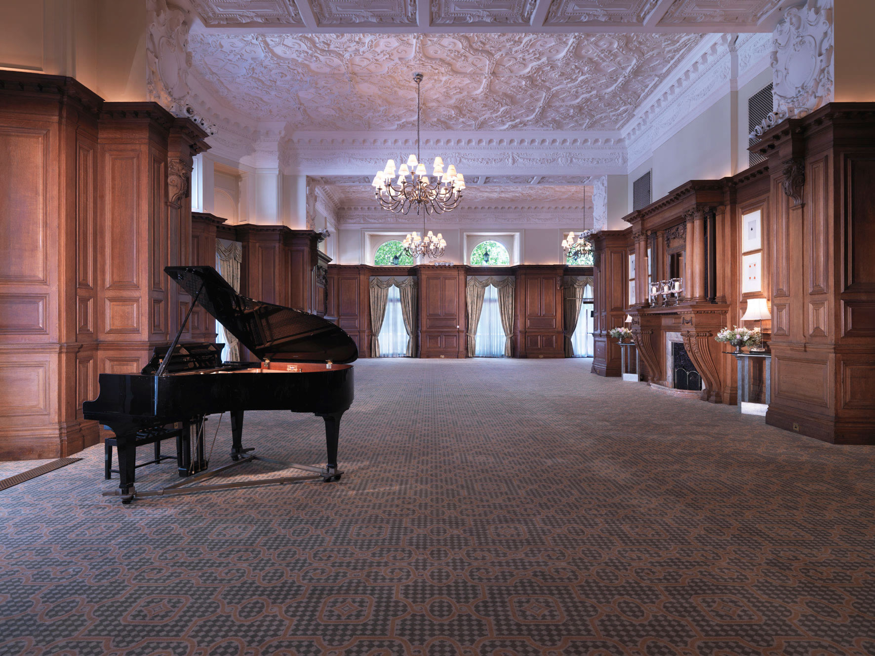 a piano in a room