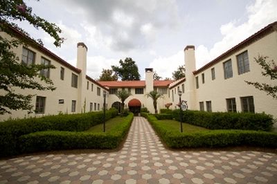 a long shot of a building