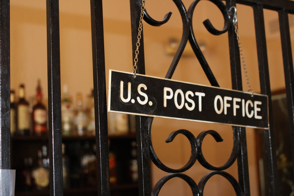 a sign on a gate