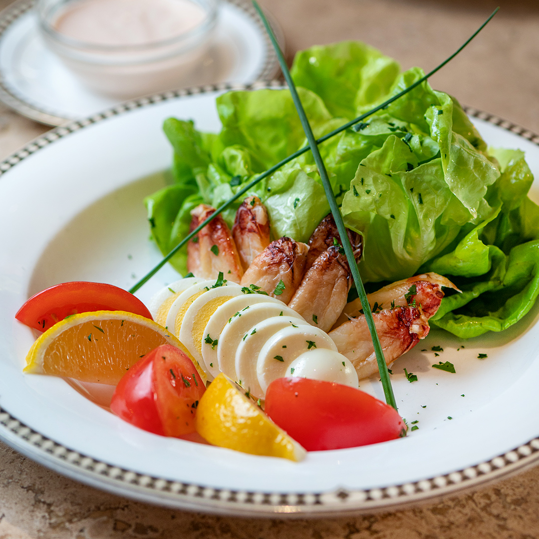 a plate of food on a table