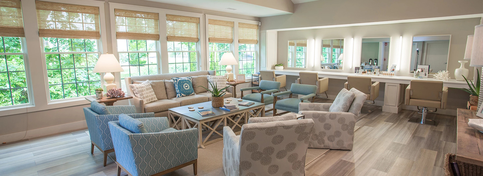 a room with couches and chairs