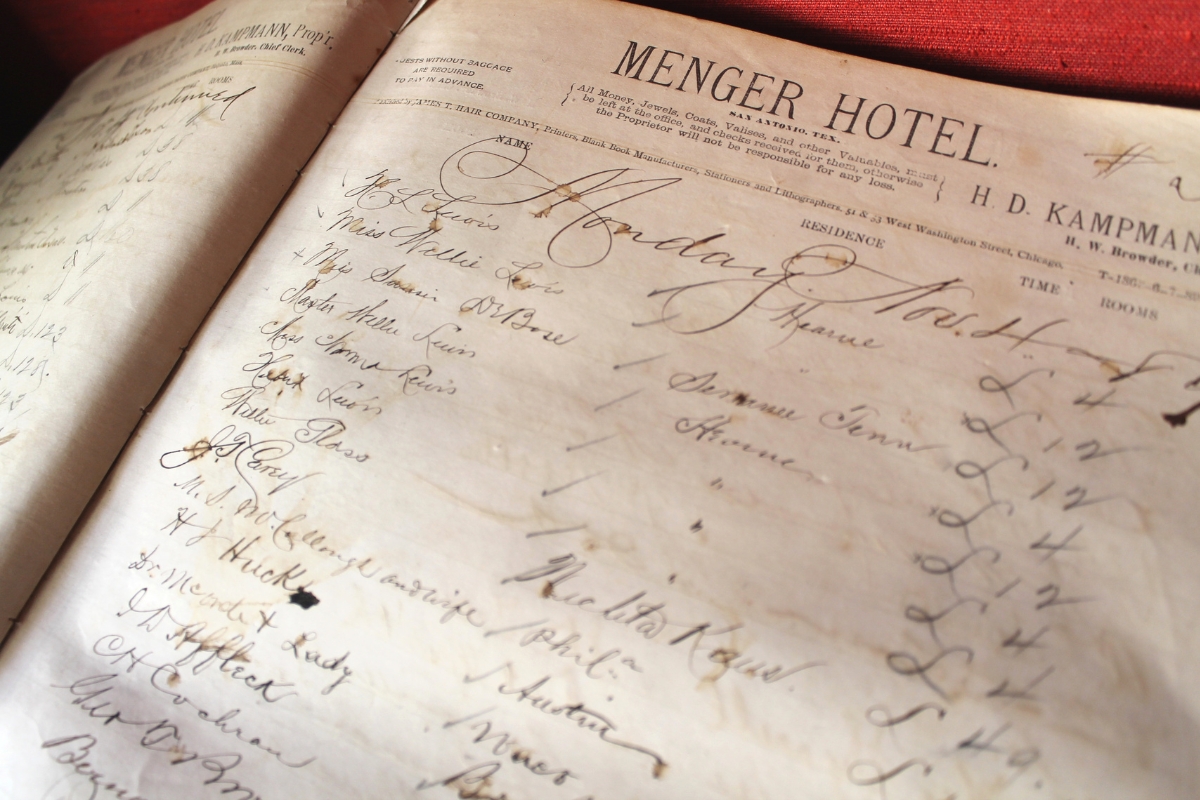 a book with writing on it