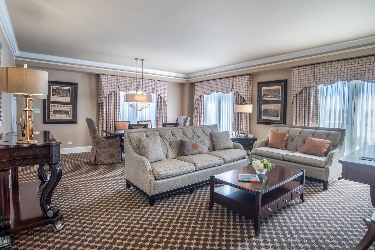 a living room with couches and a coffee table