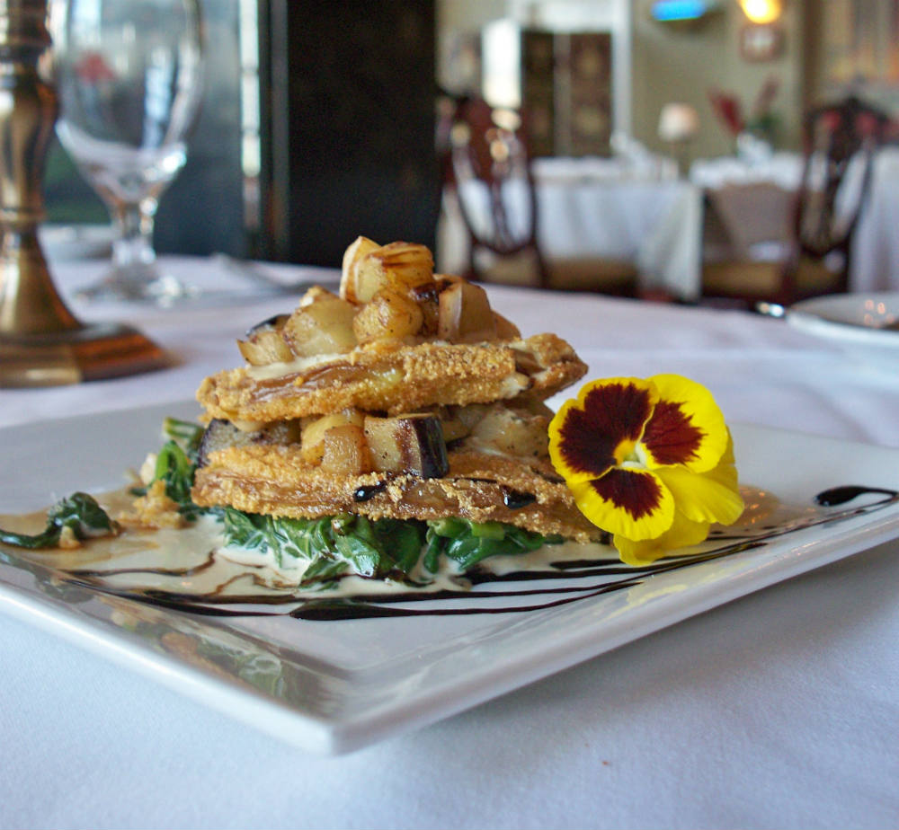 a plate of food on a table