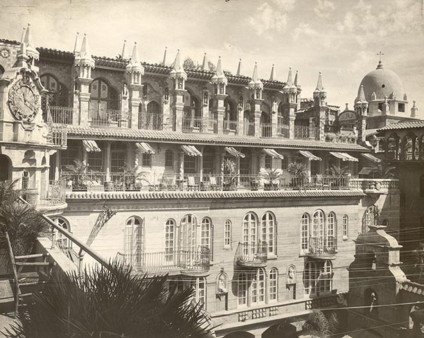 a building with many balconies