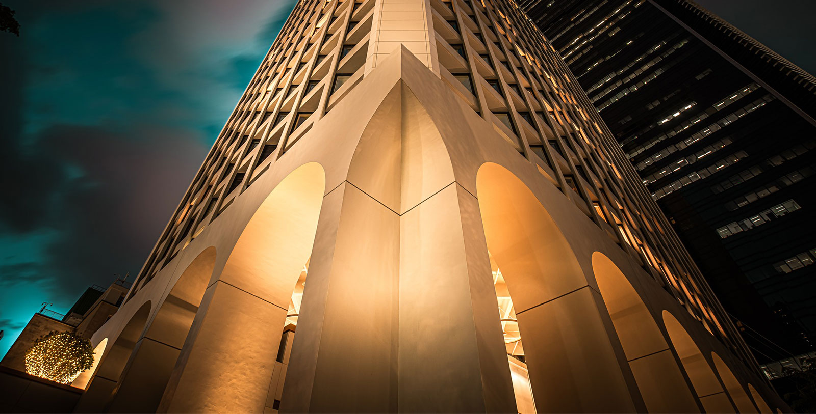 a low angle view of a building