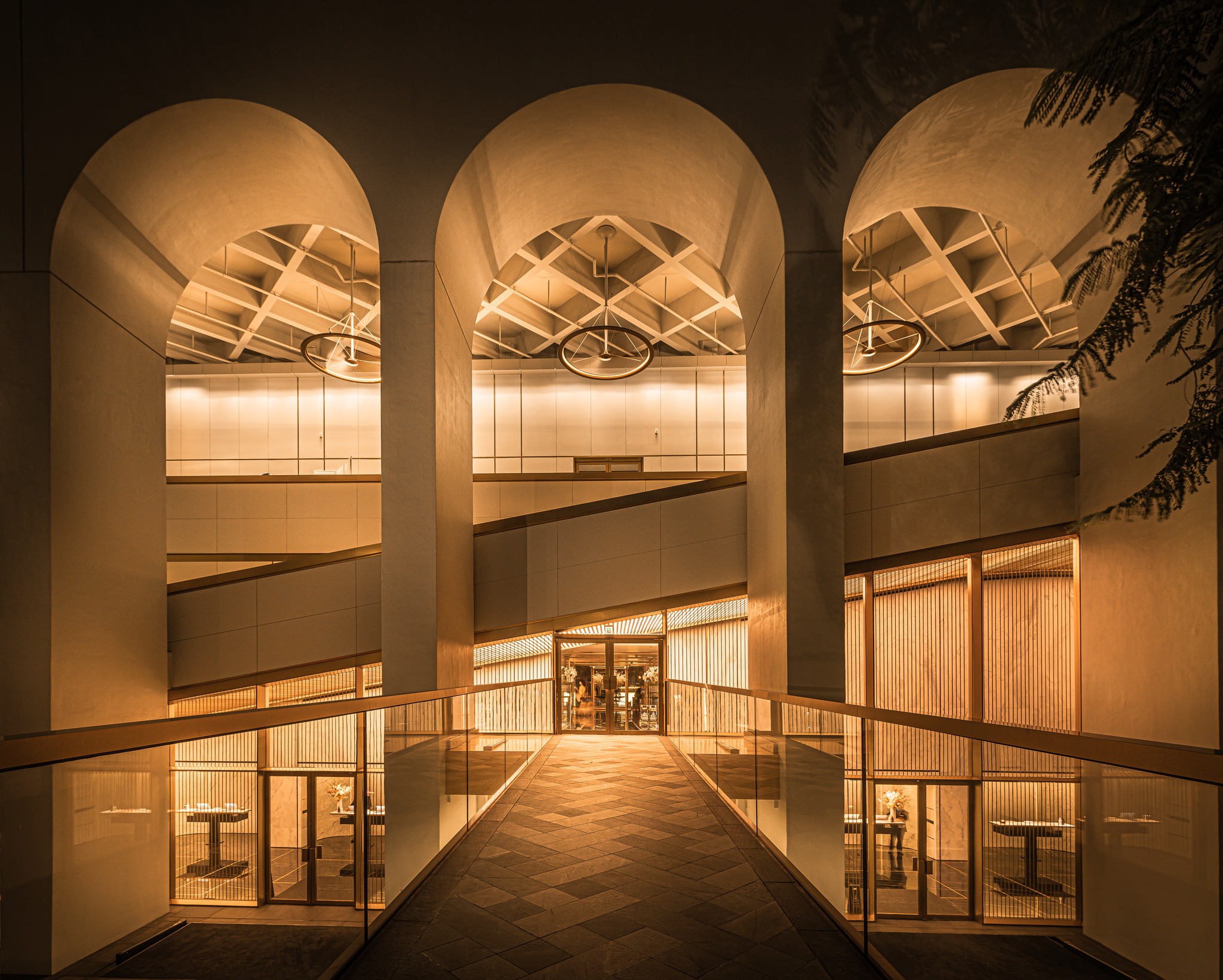 a walkway leading to a building