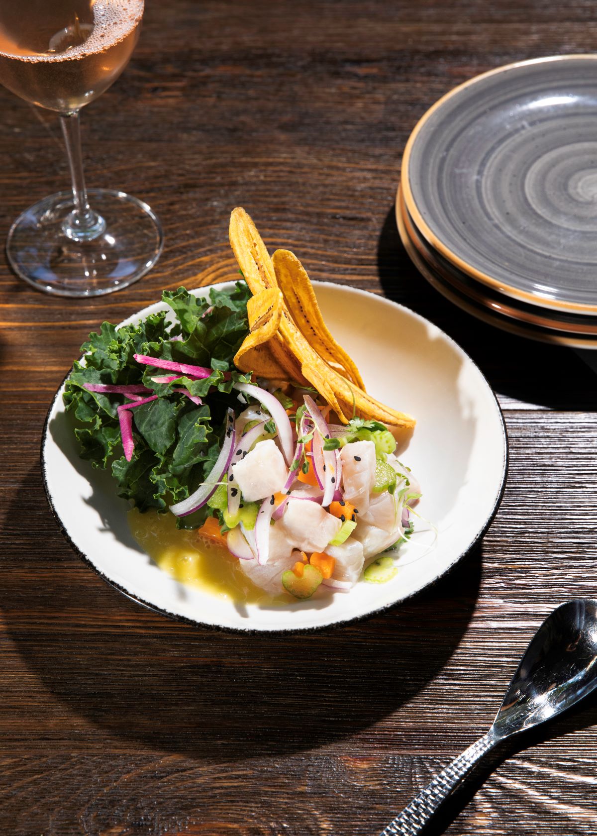 a plate of food on a table