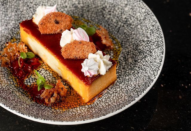 a plate of food on a table