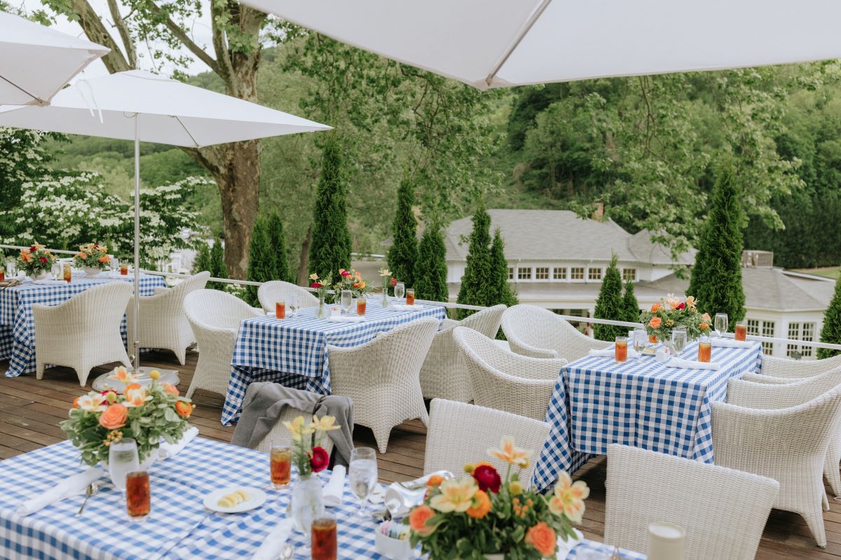a table set up for a meal